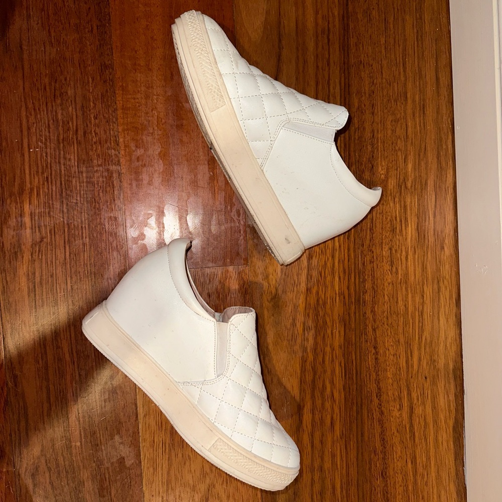 Wanted white heeled sneakers
